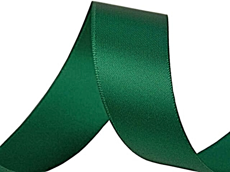 50mm Single Faced Polyester Satin Ribbons Dark Green 35yards