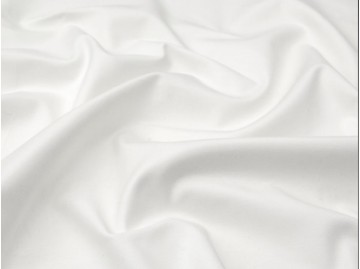 Organic Cotton White Poplin Fabric, 150cm  
