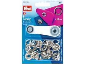 Prym Non-sew press Jersey Fasteners ,18mm, silver-coloured