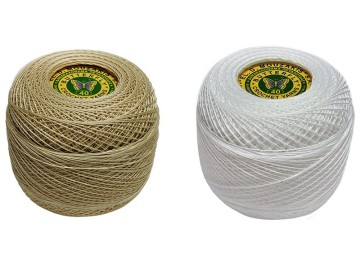 Fil dentelle en coton n ° 20 pour crochet, 6 brins, 260 mètres.