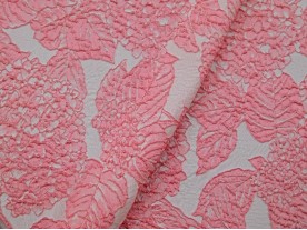 Bridal Brocade Fabric with Floral Pattern