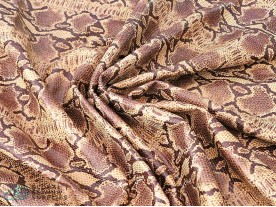 High Quality Lamb Skin with Snake Printed Pattern