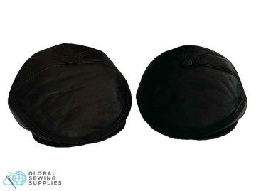 Sombrero de botón de ataúd de cuero