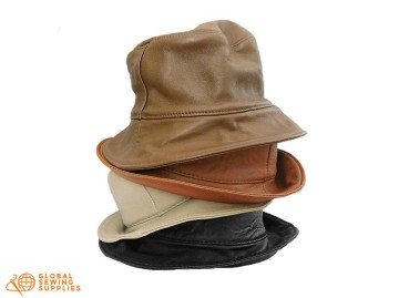 Sombrero de cuero con cuello