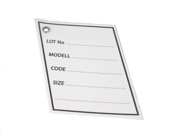 Etichetta in carta appesa per vestiti