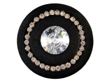 Resin Button with Crystal Rhinestones ART:SW-1, 38mm