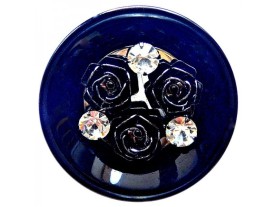 Resin Button with Rhinestones Art: MA-1795 