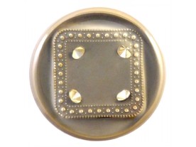 Resin button with Strass - Art: SM-103 	