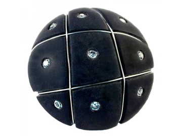 Κουμπί με κρυστάλλινες πέτρες  - Σχ: BU HAK -2 
