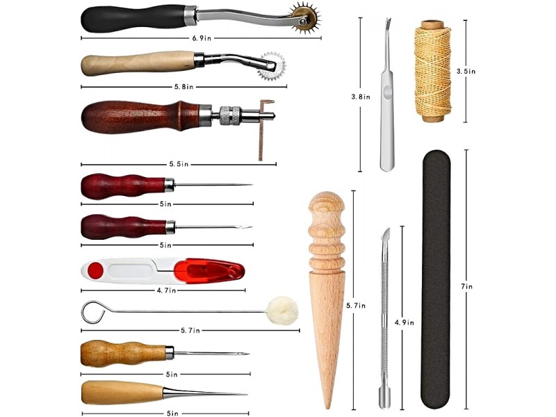 Kit de herramientas para coser cuero, 31 piezas