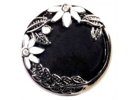 Button with Enamel and Crystal Rhinestones -Art: JK  209, 34mm	