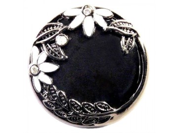 Button with Enamel and Crystal Rhinestones -Art: JK  209, 34mm	
