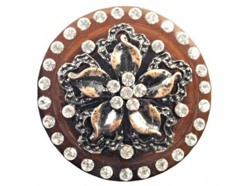 Resin Button with Rhinestones Art: MA-1785