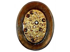 Resin Button with Rhinestones Art: MA-1846