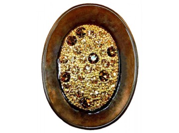 Resin Button with Rhinestones Art: MA-1846