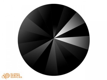 Κρυστάλλινο κουμπί Swarovski 3015 μαύρο, 27 χιλ.