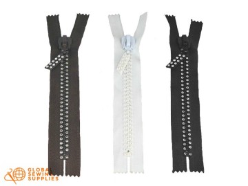 Zippers with Rhinestones 15cm