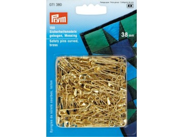 Safety pins curved  PRYM 38 mm gold-coloured