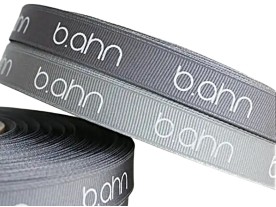 Grosgrain ribbon tape with one color silk screen print, 25mm
