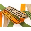Grosgrain ribbon tape with one color silk screen print, 10mm