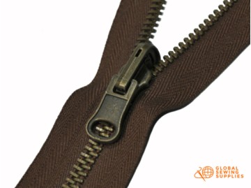 Metallic Double Face No.5 Open End Zippers, 45cm. 