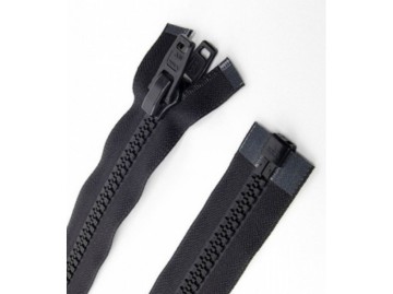 Plastic Molded YKK  Double Slider No10 Open End Riri Zippers 100cm  