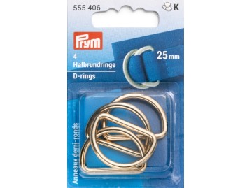 D-rings, 25mm,PRYM gold-coloured  