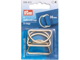 D-rings, 30mm,PRYM gold-coloured  