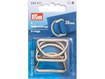 D-rings, 30mm,PRYM gold-coloured  