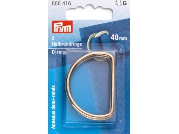 PRYM anneaux en D or, 40 mm