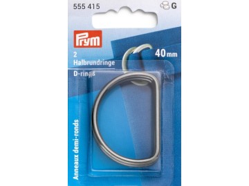 Prym D-Ringe in Hematitrfarbe, 40mm