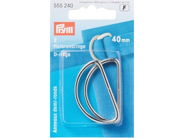 Prym D-Ringe in Silberfarbe, 40mm
