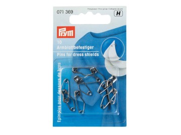 Safety pins PRYM for dress shields 19 mm silver-coloured